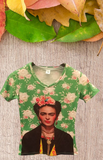 Frida Kahlo Green Premium T-Shirt