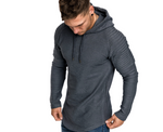 Men's round neck slim solid color
