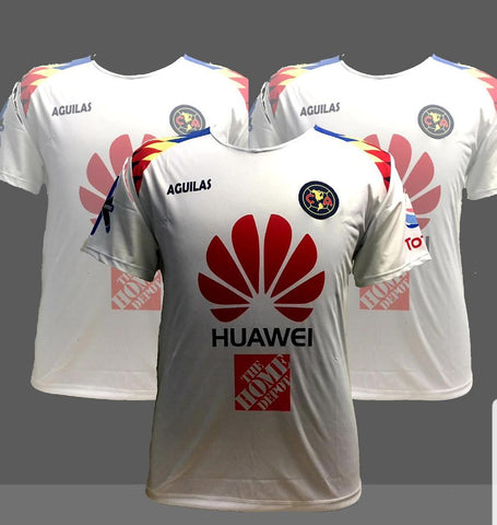 Club America Aguilas Men's Blanco White Home Jersey Regular Fit