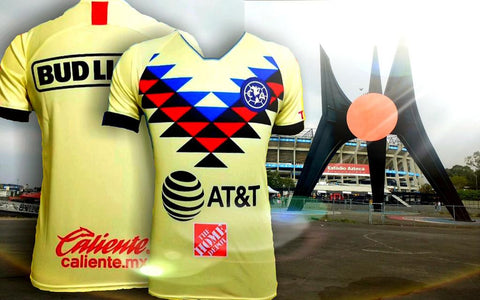 New Club America Yellow Amarilla Home Jersey Men Regular Fit 2019-2020