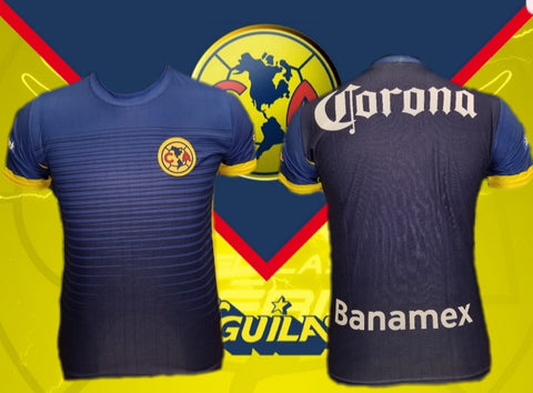 Club America Aguilas Men's Azul Blue Jersey Regular Fit