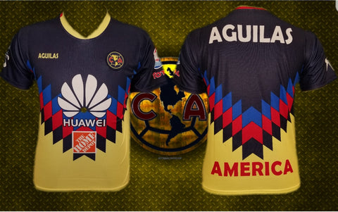 Club America Aguilas Men's Azul Blue Home Jersey Regular Fit