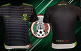 Free Soccer Ball Purchase Mexico Black Away Jersey Men Regular Fit