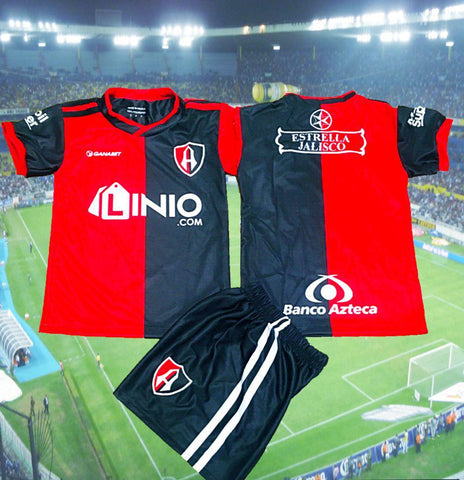 Club Atlas Roja Negra Red Black Home Kids Kit 2019