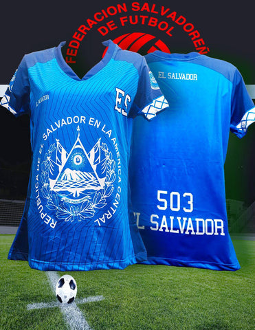 Woman El Salvador Blue Azul Jersey Regular Fit 2019
