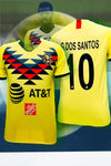 Club America Yellow Amarilla Home Jersey Regular Fit Name 2019