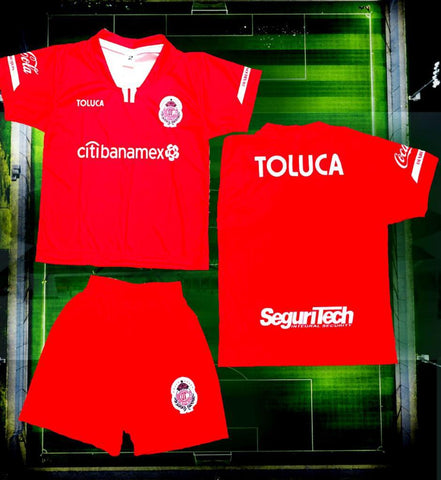 Toluca Rojo Red Home Kids Kit 2019