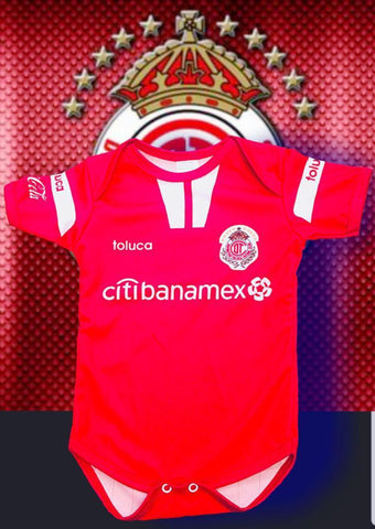 Toluca Home Red Rojo Mameluco New Born Jersey 2019