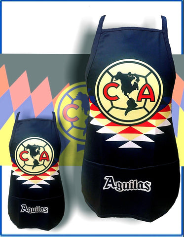 Club America Aguilas Blue Azul Mandil Kitchen Apron Limited Edition