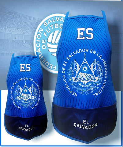 El Salvador Blue Azul Mandil Kitchen Apron Limited Edition