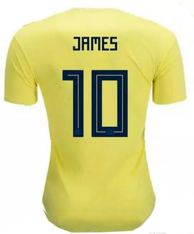 Colombia Yellow Amarilla Home Jersey Regular Fit Name