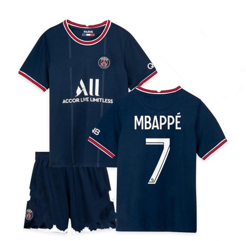 #7 Kids Navy Blue Home Jersey Uniform 2022